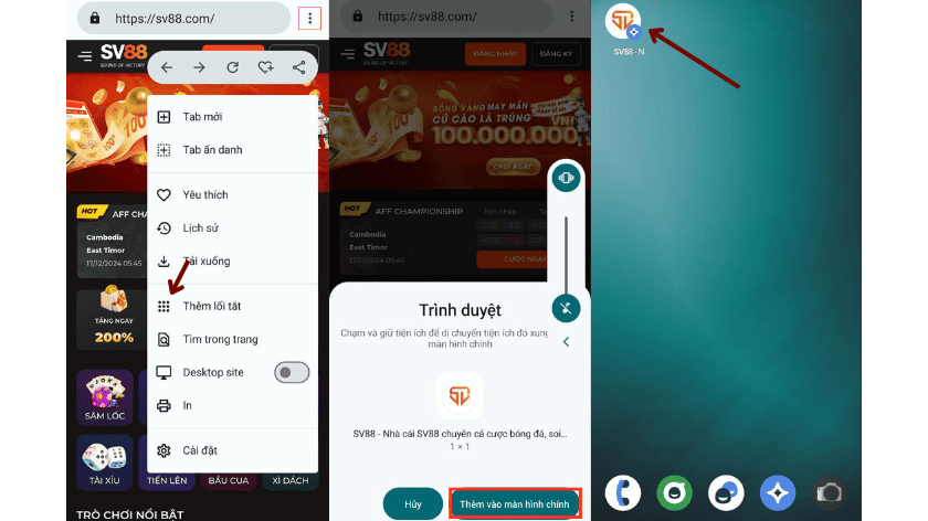tải xuống sv88app điện thoại android