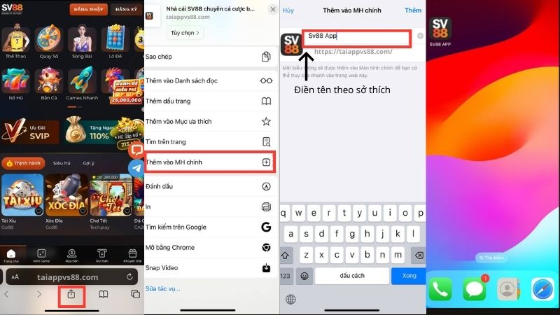 hướng dẫn tải app sv88 qua ios